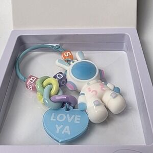 NEW Space Bunny Key Chain/ Bag Charm #0525